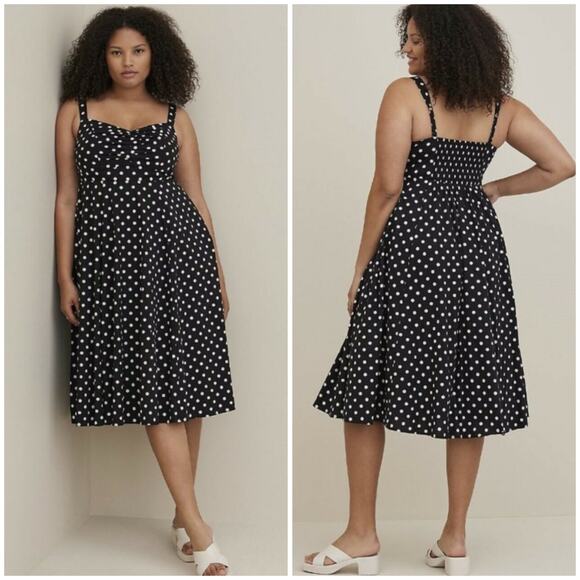 Torrid Retro Chic Polka Dot Sweetheart Dress NEW size 3 - Picture 1 of 13